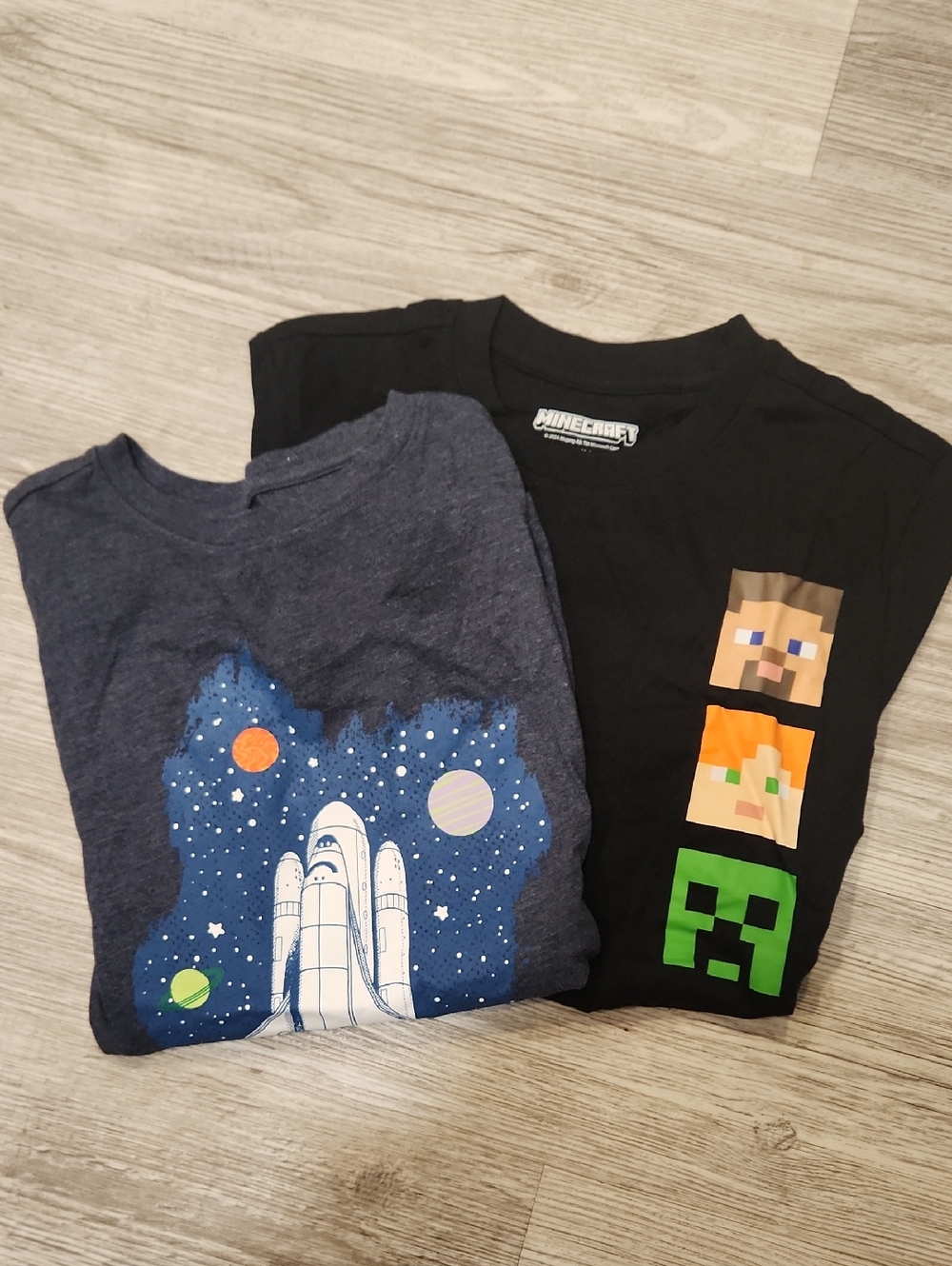 Boys' Minecraft 14/16 Black Character Graphic Tees